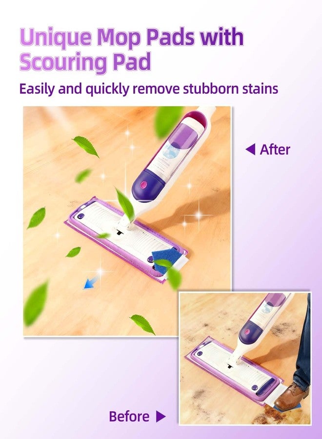 كيباو وسادات إعادة تعبئة ممسحة كهربائية قابلة لإعادة الاستخدام من KEEPOW مع وسادات تنظيف متوافقة مع ممسحة Swiffer PowerMop المصنوعة من الألياف الدقيقة، بديل لوسادات الممسحة الكهربائية لتنظيف الأرضيات الخشبية، عبوة من قطعتين - Image 3